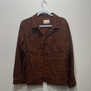 Universal Thread Rust Leopard Print Jacket